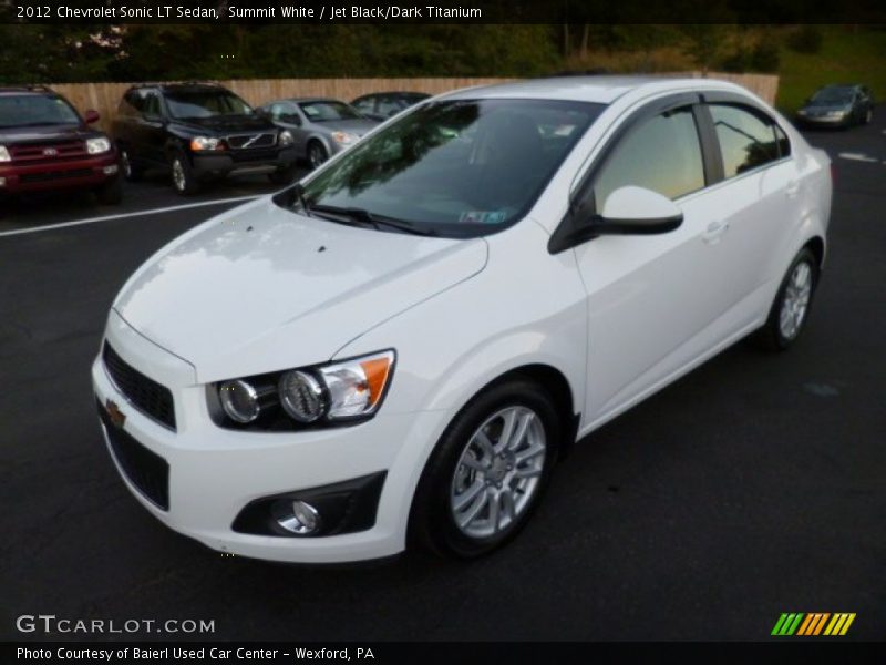 Summit White / Jet Black/Dark Titanium 2012 Chevrolet Sonic LT Sedan