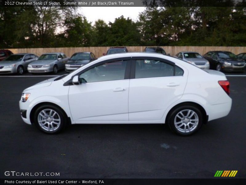 Summit White / Jet Black/Dark Titanium 2012 Chevrolet Sonic LT Sedan