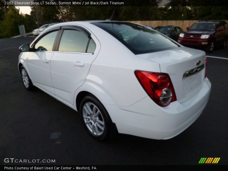 Summit White / Jet Black/Dark Titanium 2012 Chevrolet Sonic LT Sedan