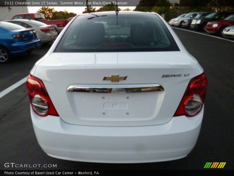 Summit White / Jet Black/Dark Titanium 2012 Chevrolet Sonic LT Sedan
