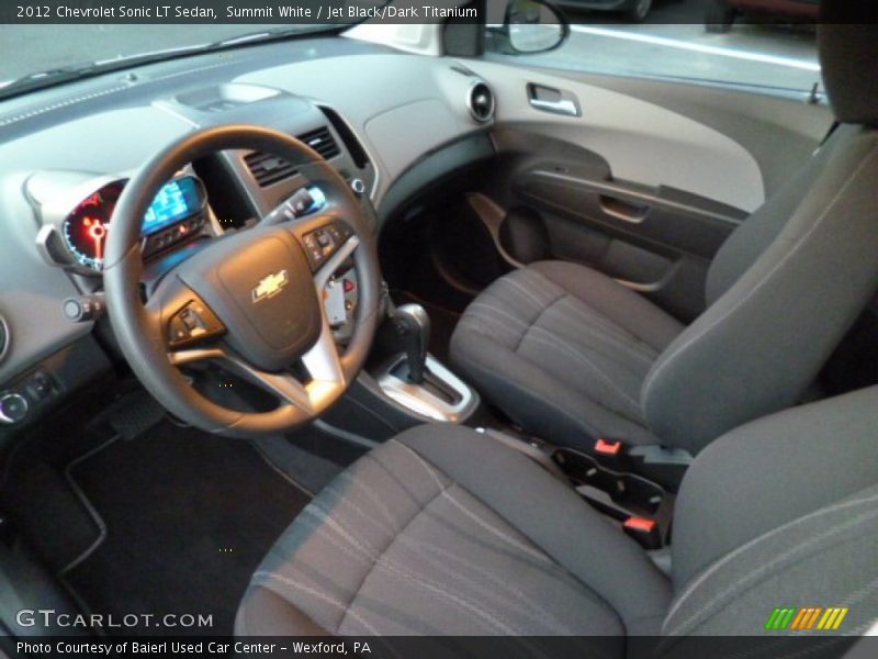Summit White / Jet Black/Dark Titanium 2012 Chevrolet Sonic LT Sedan