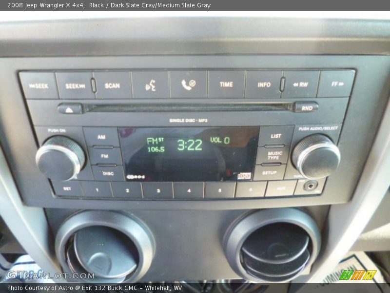 Black / Dark Slate Gray/Medium Slate Gray 2008 Jeep Wrangler X 4x4