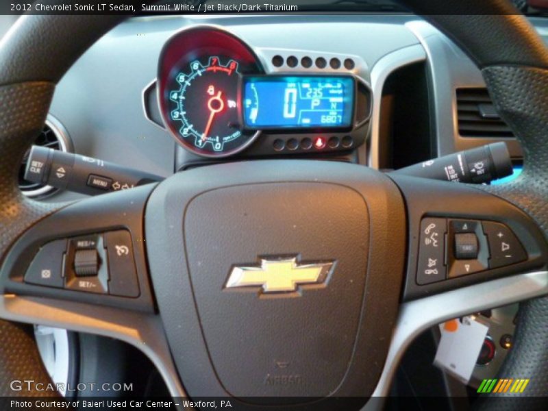 Summit White / Jet Black/Dark Titanium 2012 Chevrolet Sonic LT Sedan
