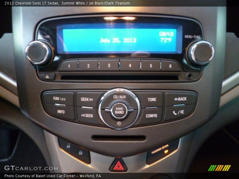 Summit White / Jet Black/Dark Titanium 2012 Chevrolet Sonic LT Sedan