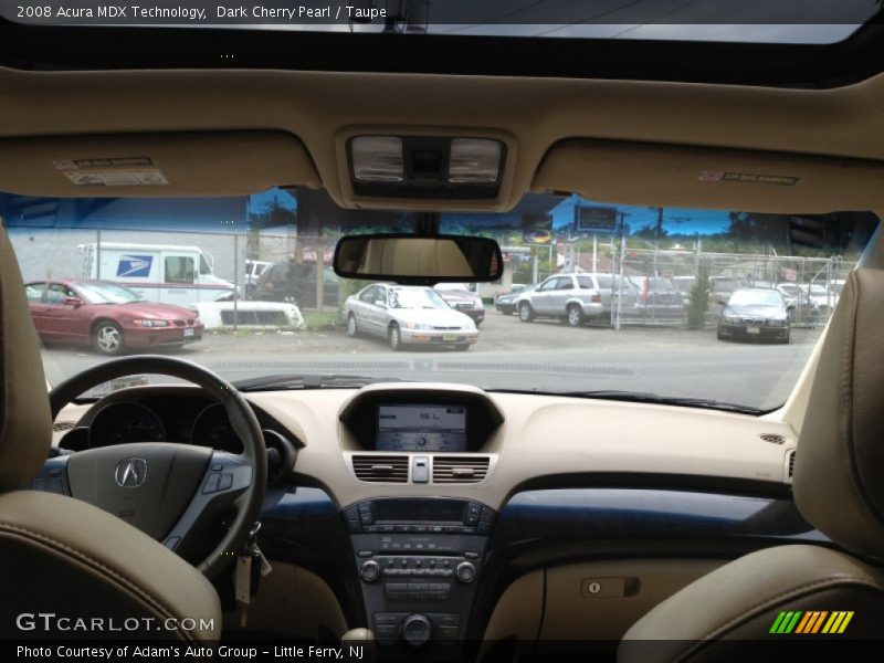 Dark Cherry Pearl / Taupe 2008 Acura MDX Technology