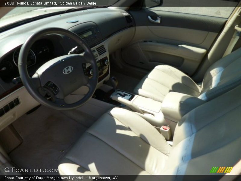 Golden Beige / Beige 2008 Hyundai Sonata Limited