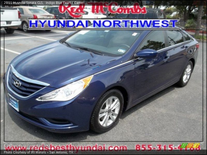 Indigo Blue Pearl / Camel 2011 Hyundai Sonata GLS