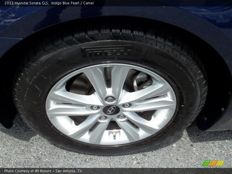 Indigo Blue Pearl / Camel 2011 Hyundai Sonata GLS