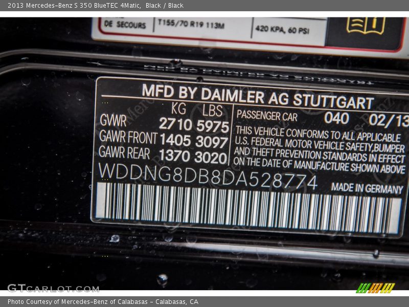 Black / Black 2013 Mercedes-Benz S 350 BlueTEC 4Matic