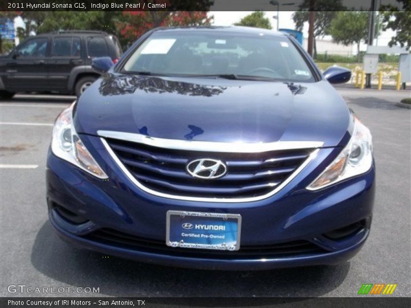 Indigo Blue Pearl / Camel 2011 Hyundai Sonata GLS
