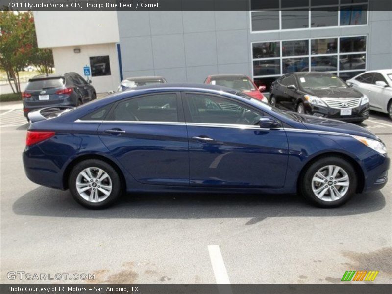 Indigo Blue Pearl / Camel 2011 Hyundai Sonata GLS