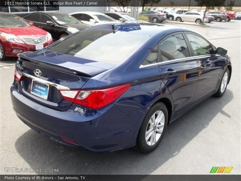 Indigo Blue Pearl / Camel 2011 Hyundai Sonata GLS