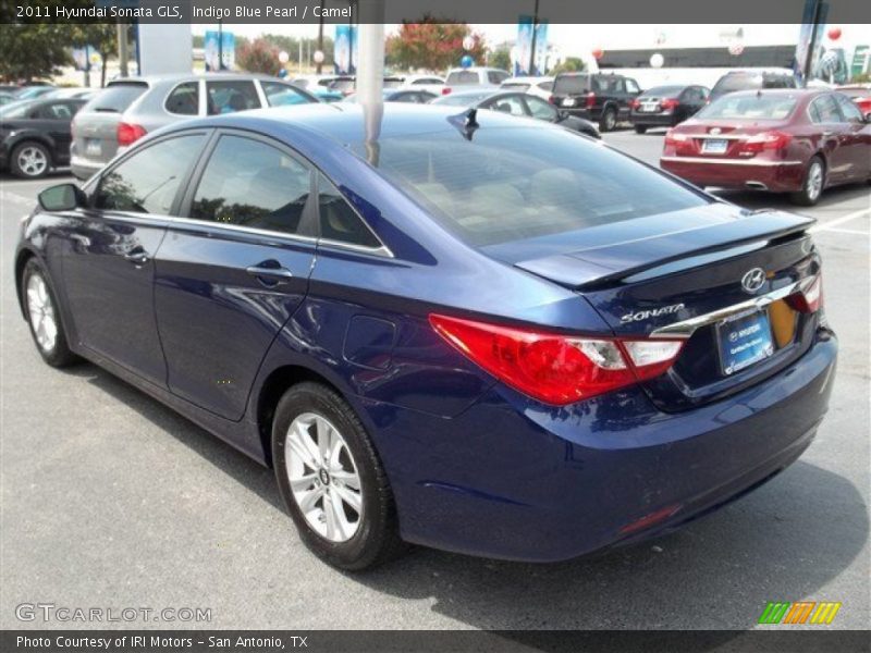 Indigo Blue Pearl / Camel 2011 Hyundai Sonata GLS