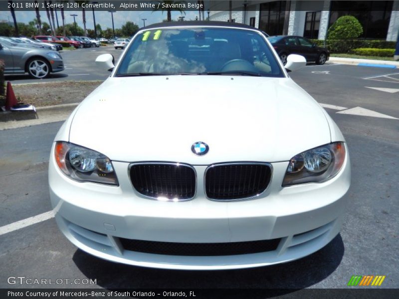 Alpine White / Savanna Beige 2011 BMW 1 Series 128i Convertible