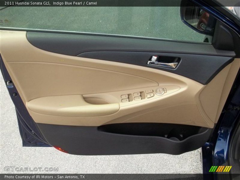 Indigo Blue Pearl / Camel 2011 Hyundai Sonata GLS