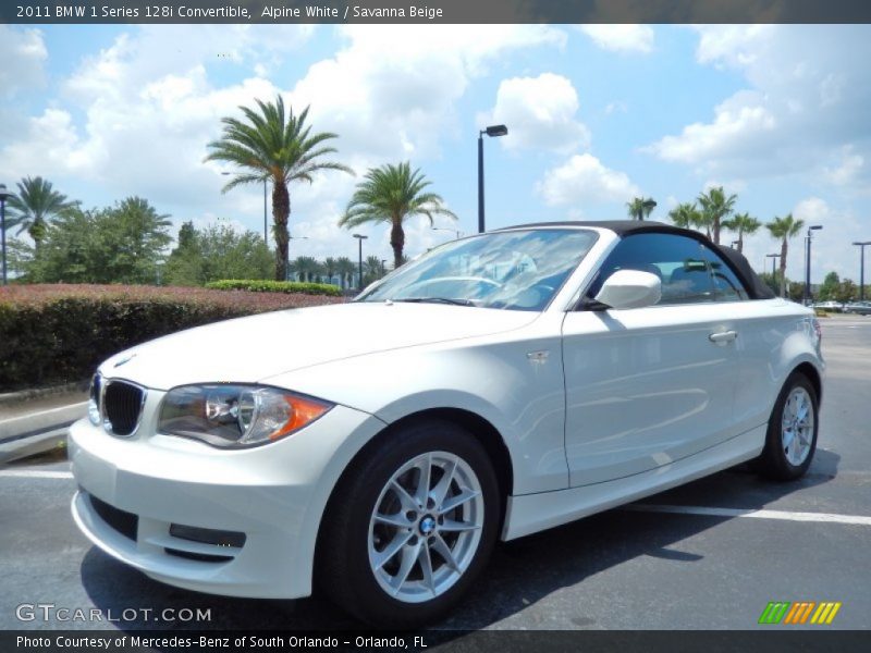 Front 3/4 View of 2011 1 Series 128i Convertible