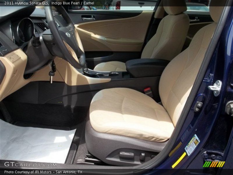 Indigo Blue Pearl / Camel 2011 Hyundai Sonata GLS