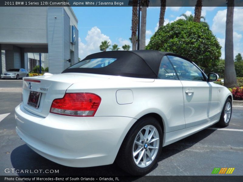 Alpine White / Savanna Beige 2011 BMW 1 Series 128i Convertible