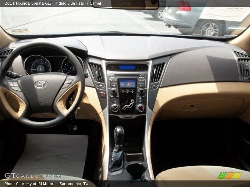 Indigo Blue Pearl / Camel 2011 Hyundai Sonata GLS
