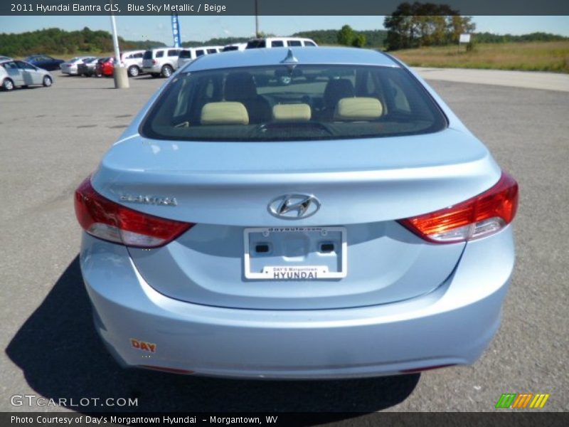 Blue Sky Metallic / Beige 2011 Hyundai Elantra GLS