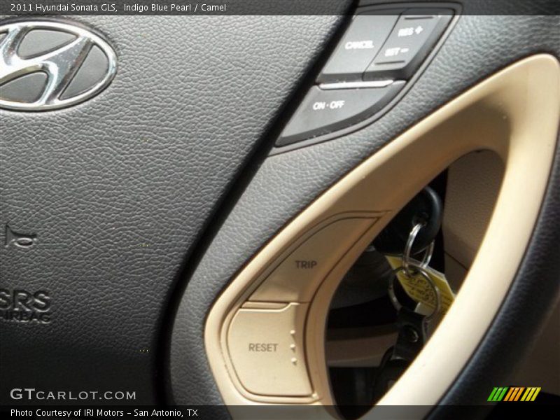 Indigo Blue Pearl / Camel 2011 Hyundai Sonata GLS