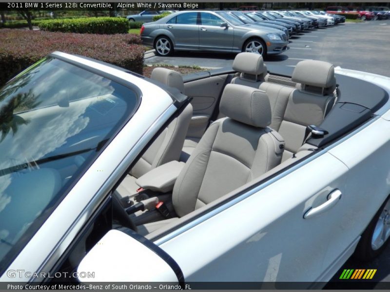 Alpine White / Savanna Beige 2011 BMW 1 Series 128i Convertible