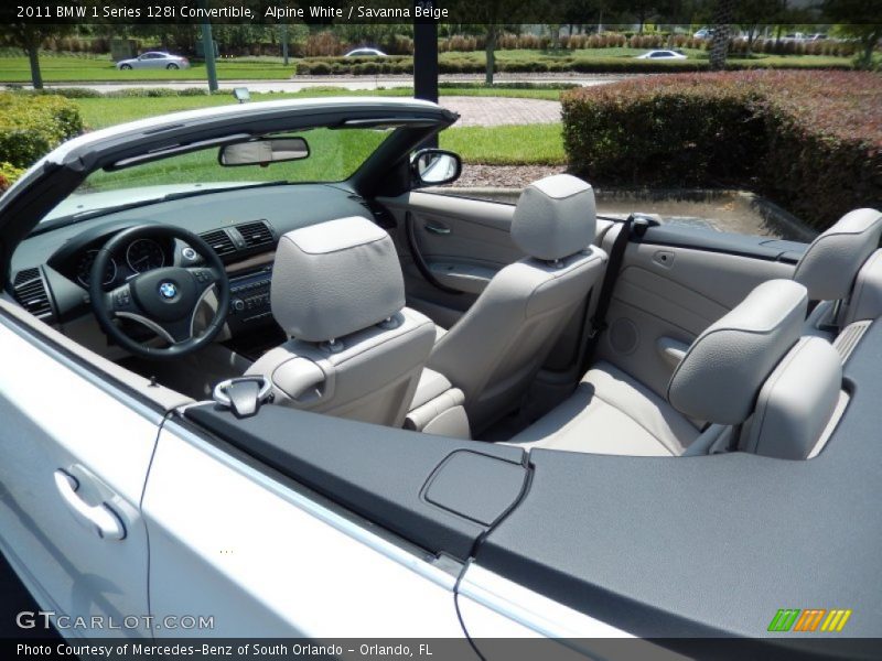 Alpine White / Savanna Beige 2011 BMW 1 Series 128i Convertible