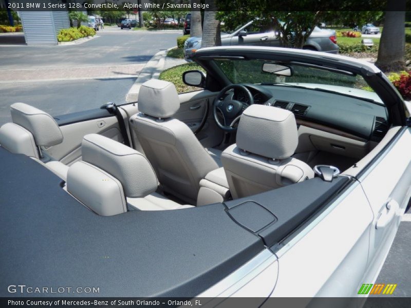 Alpine White / Savanna Beige 2011 BMW 1 Series 128i Convertible