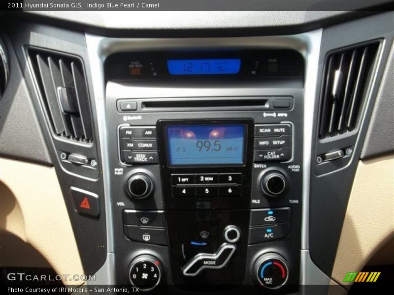 Indigo Blue Pearl / Camel 2011 Hyundai Sonata GLS