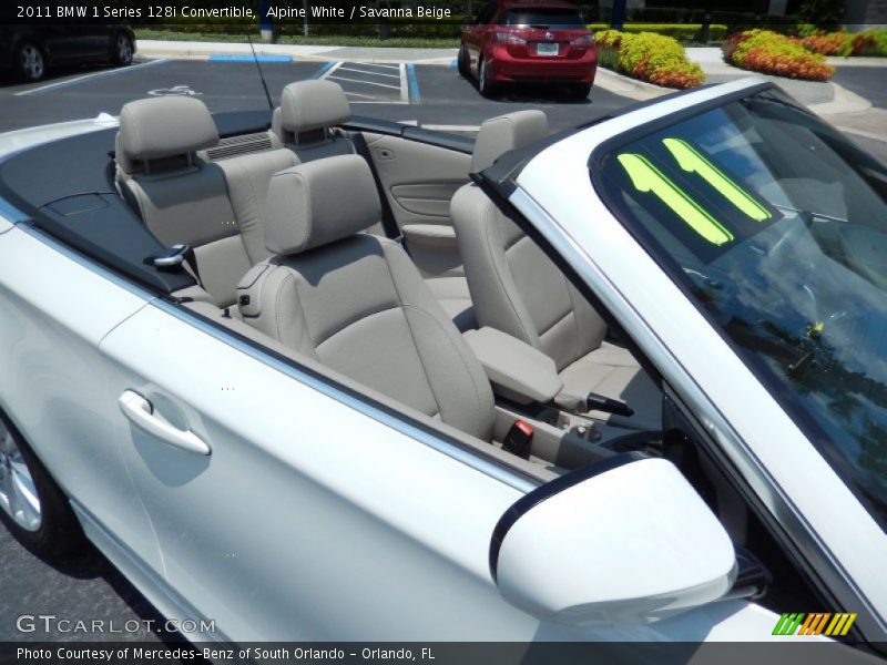 Alpine White / Savanna Beige 2011 BMW 1 Series 128i Convertible