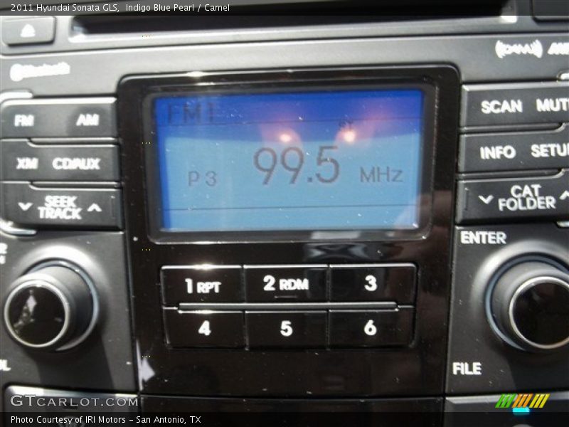 Indigo Blue Pearl / Camel 2011 Hyundai Sonata GLS