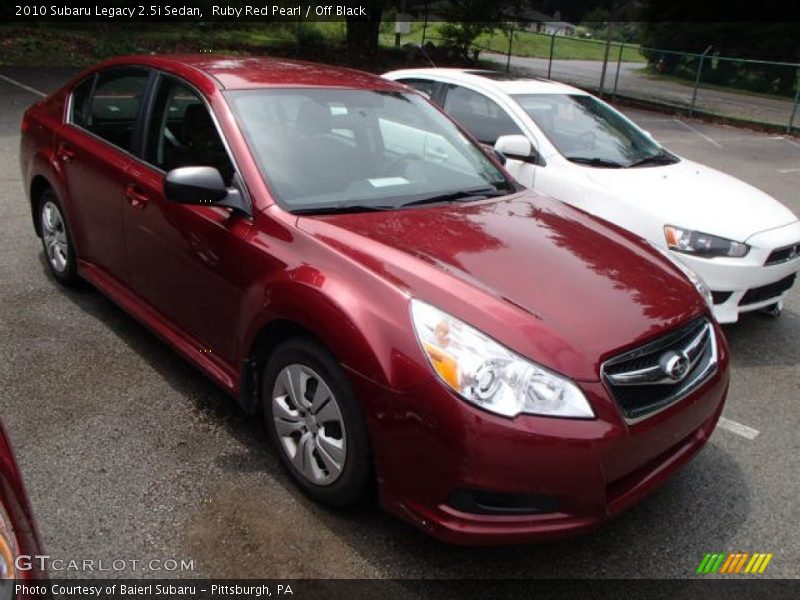 Ruby Red Pearl / Off Black 2010 Subaru Legacy 2.5i Sedan