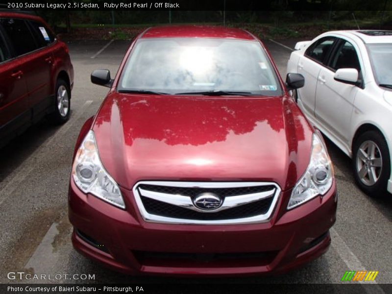 Ruby Red Pearl / Off Black 2010 Subaru Legacy 2.5i Sedan