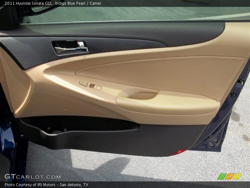 Indigo Blue Pearl / Camel 2011 Hyundai Sonata GLS