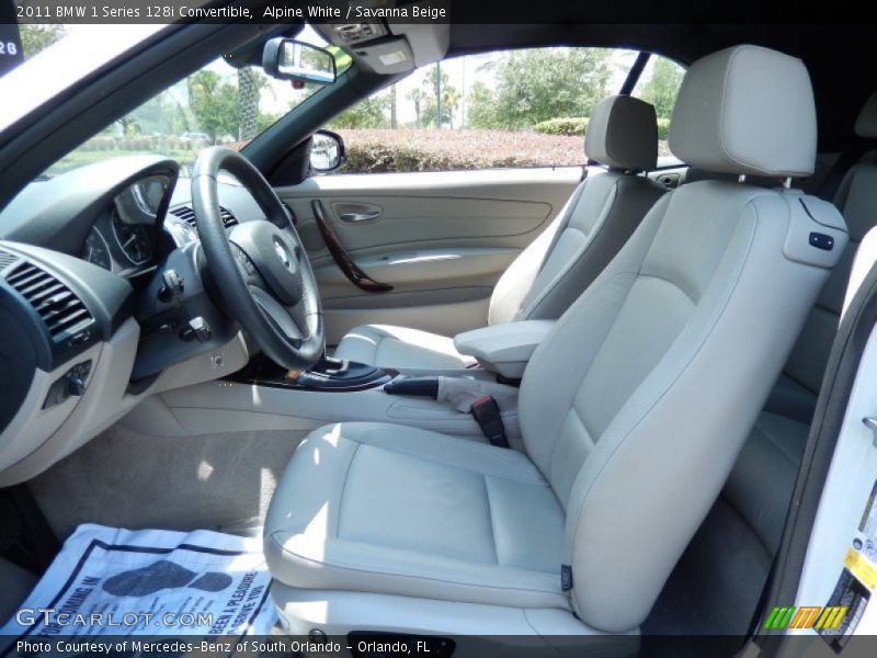  2011 1 Series 128i Convertible Savanna Beige Interior