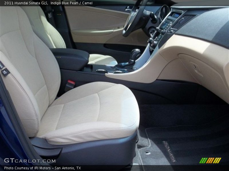 Indigo Blue Pearl / Camel 2011 Hyundai Sonata GLS