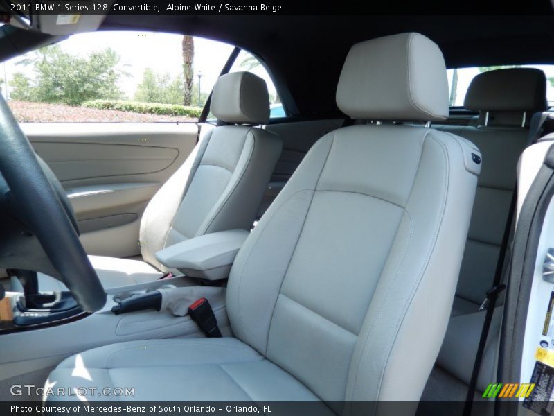 Alpine White / Savanna Beige 2011 BMW 1 Series 128i Convertible