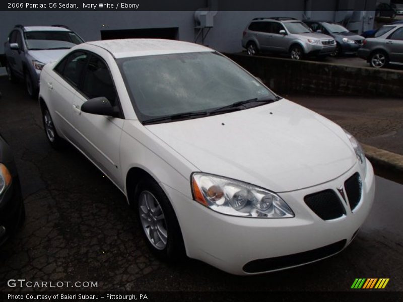 Ivory White / Ebony 2006 Pontiac G6 Sedan