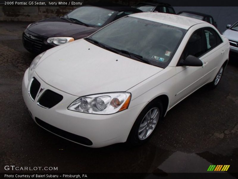 Ivory White / Ebony 2006 Pontiac G6 Sedan