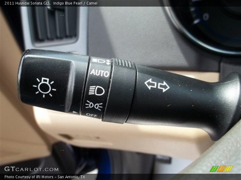 Indigo Blue Pearl / Camel 2011 Hyundai Sonata GLS