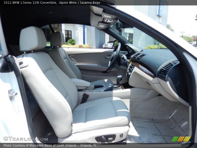 Alpine White / Savanna Beige 2011 BMW 1 Series 128i Convertible