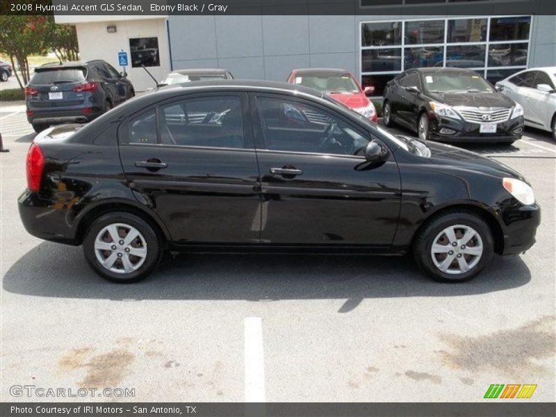 Ebony Black / Gray 2008 Hyundai Accent GLS Sedan