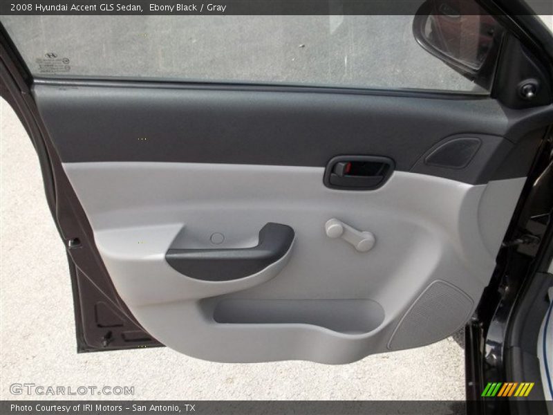 Ebony Black / Gray 2008 Hyundai Accent GLS Sedan
