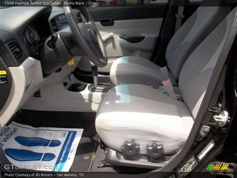 Ebony Black / Gray 2008 Hyundai Accent GLS Sedan