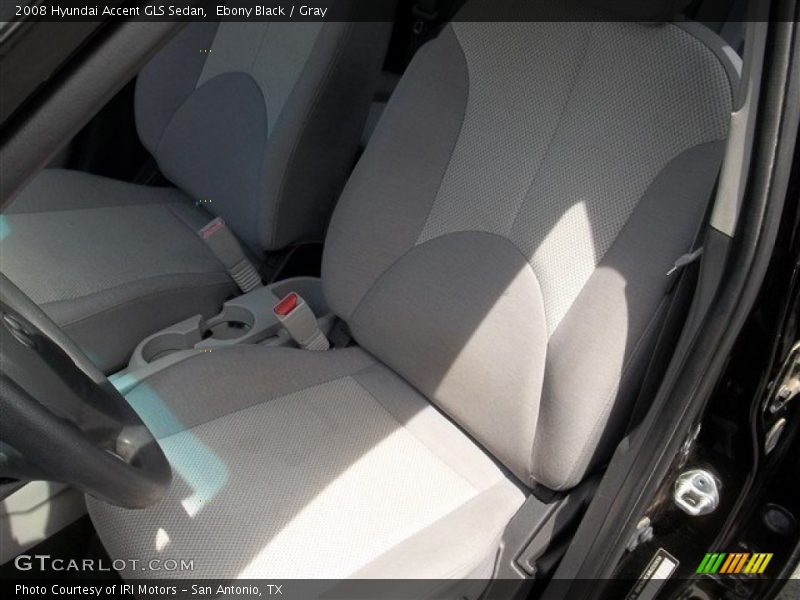Ebony Black / Gray 2008 Hyundai Accent GLS Sedan
