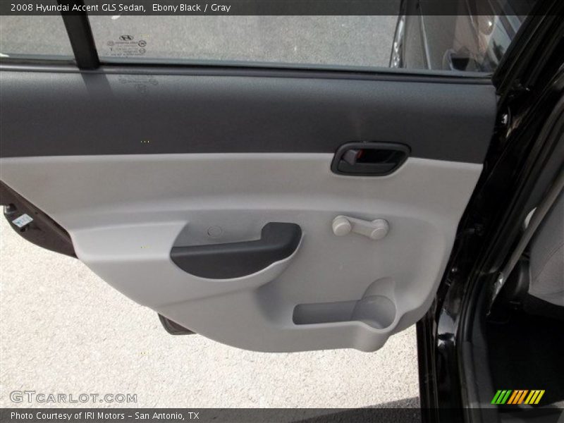 Ebony Black / Gray 2008 Hyundai Accent GLS Sedan