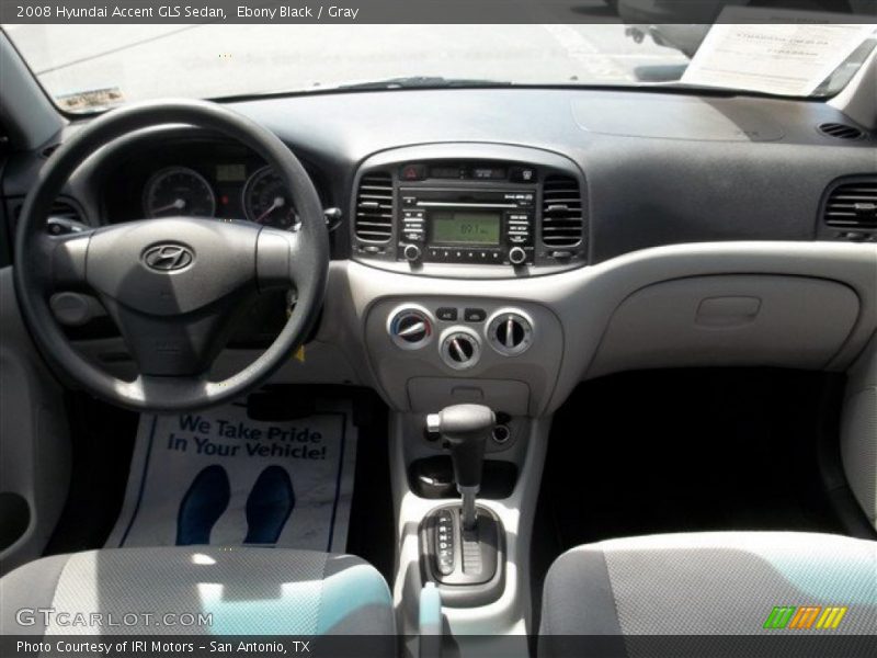Ebony Black / Gray 2008 Hyundai Accent GLS Sedan