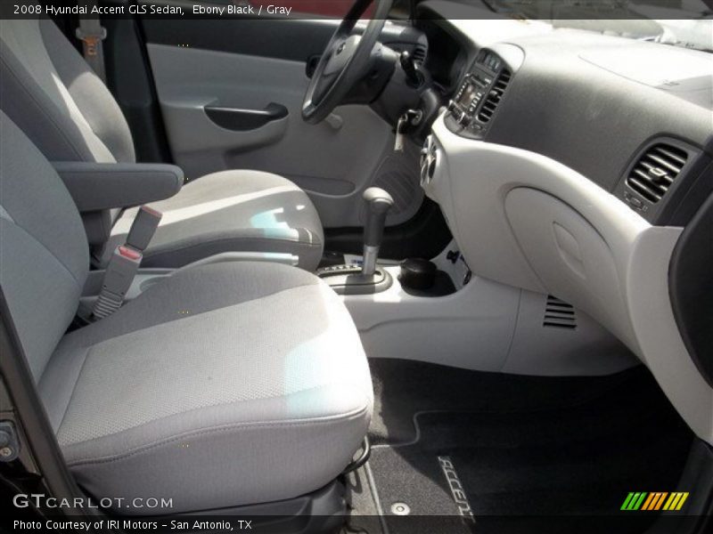 Ebony Black / Gray 2008 Hyundai Accent GLS Sedan