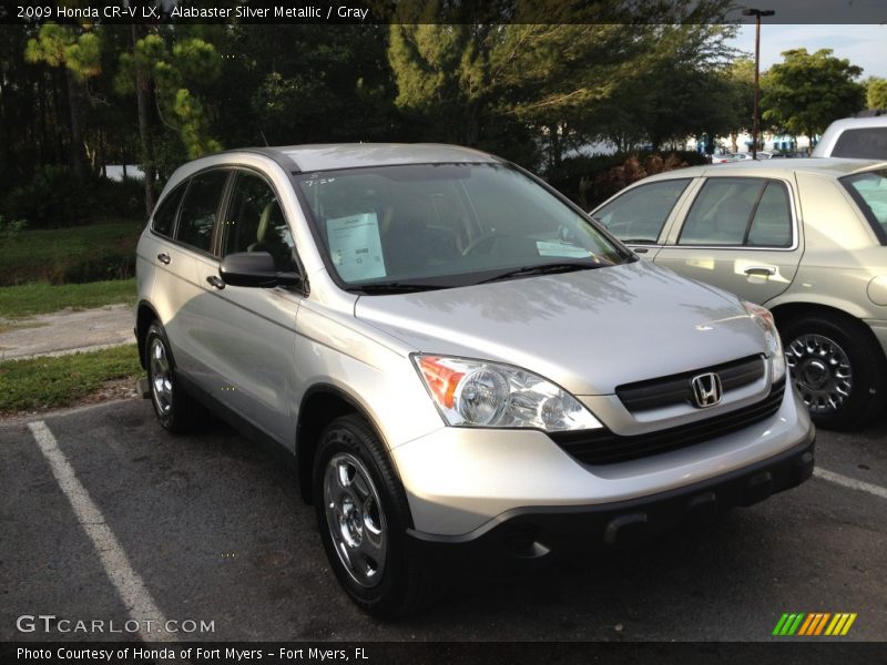 Alabaster Silver Metallic / Gray 2009 Honda CR-V LX