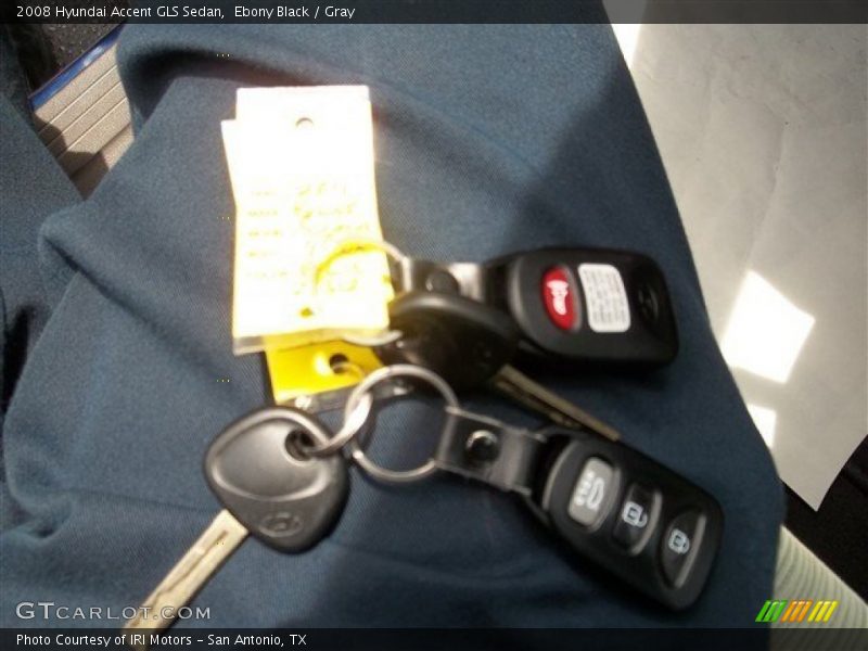 Ebony Black / Gray 2008 Hyundai Accent GLS Sedan